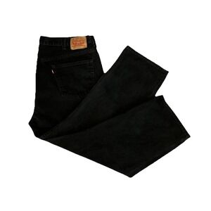 Levi 505 Black Jeans Straight Leg Size 48x30